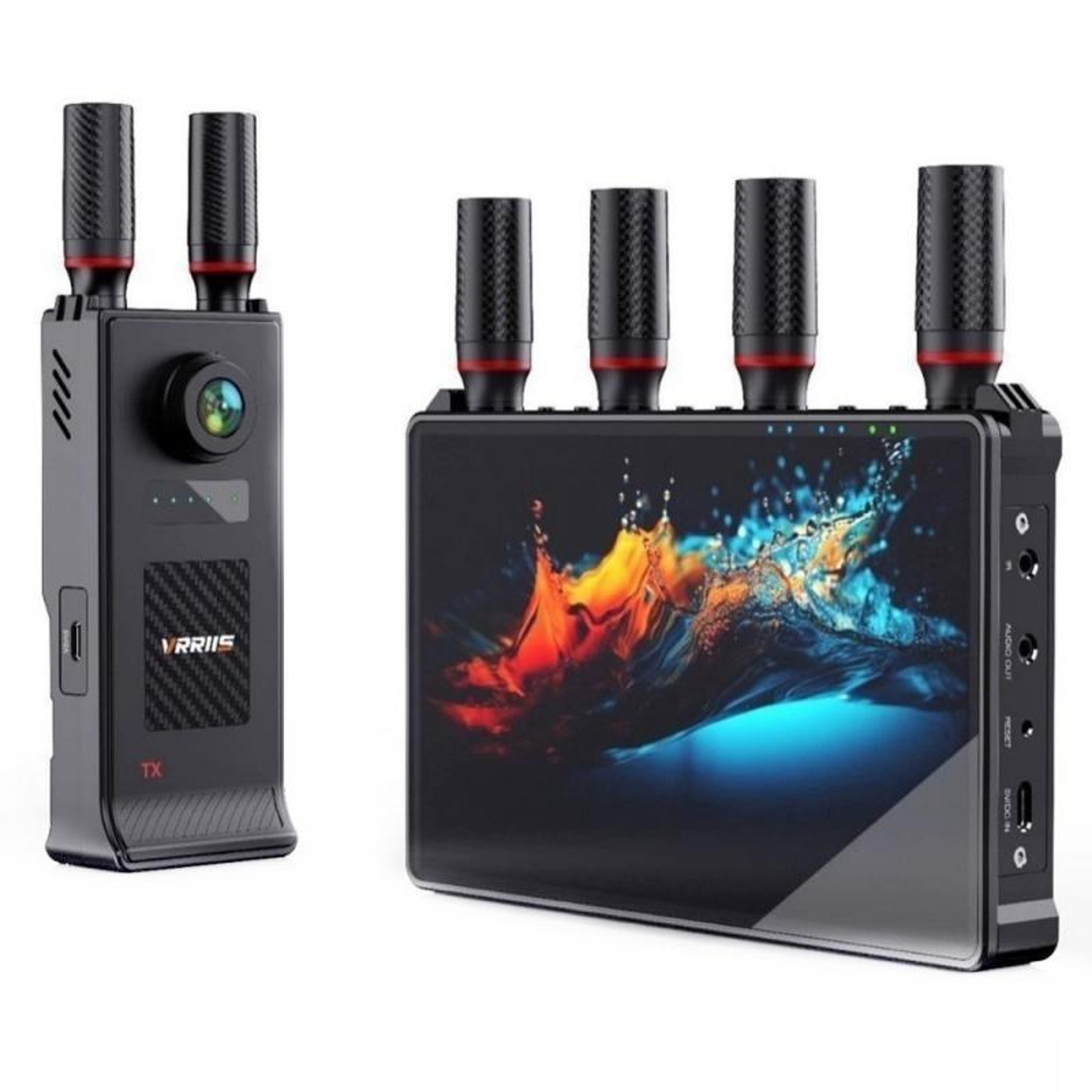wireless video transmitter and receiver 1080p with 7-inch monitor and 400m range