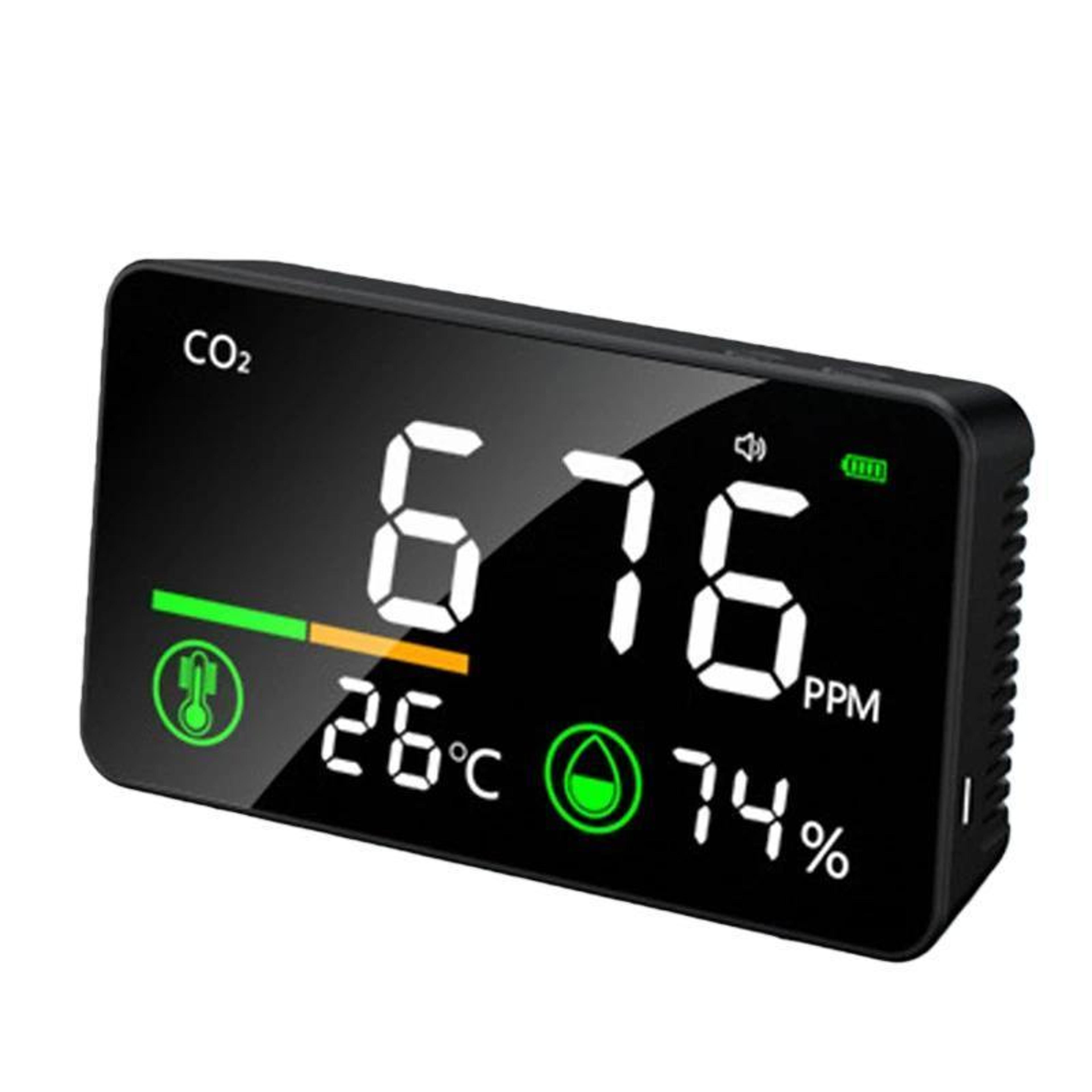 co2 monitor for home with ndir sensor, temperature and humidity display