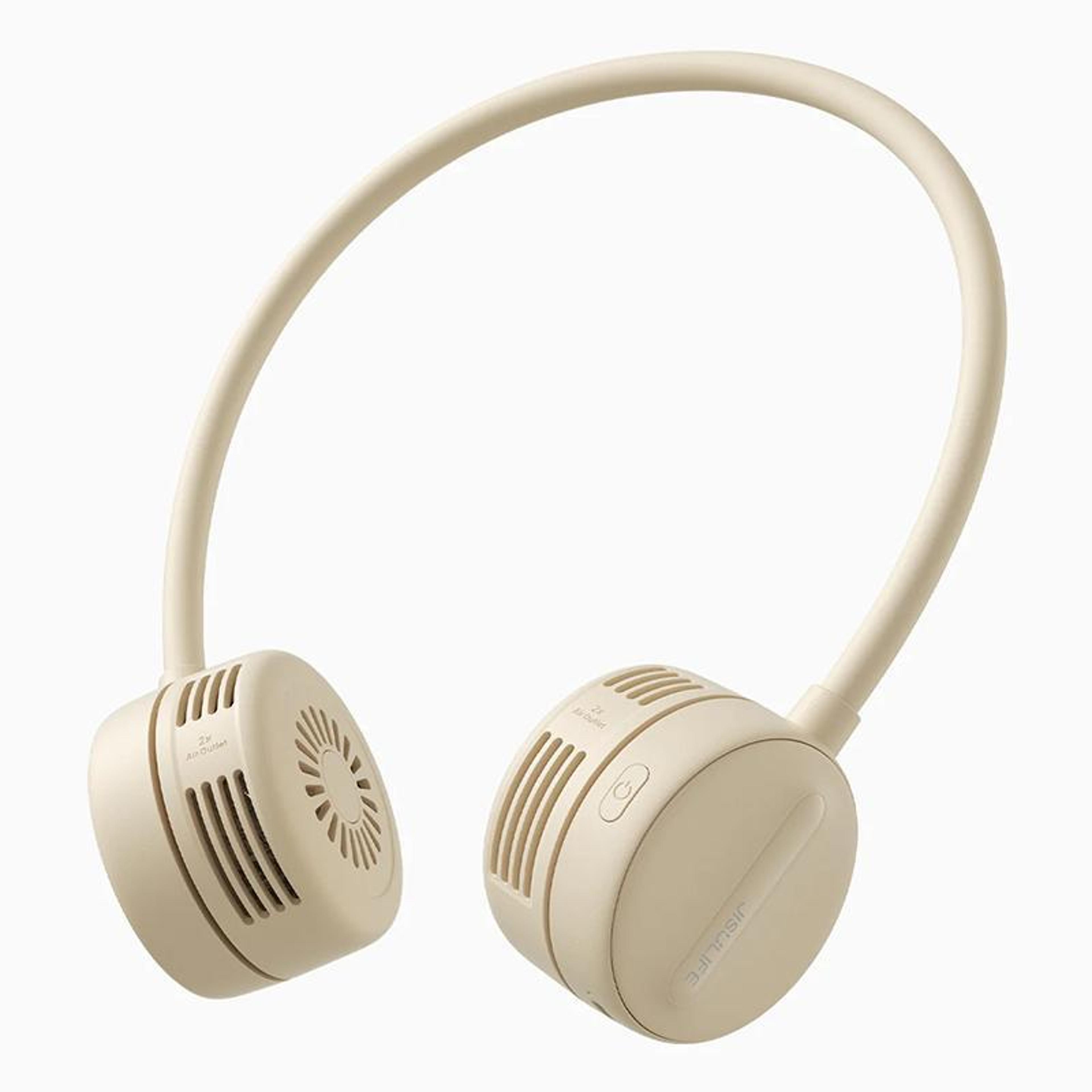 portable neck fan with 4 speeds and 360° adjustable cooling