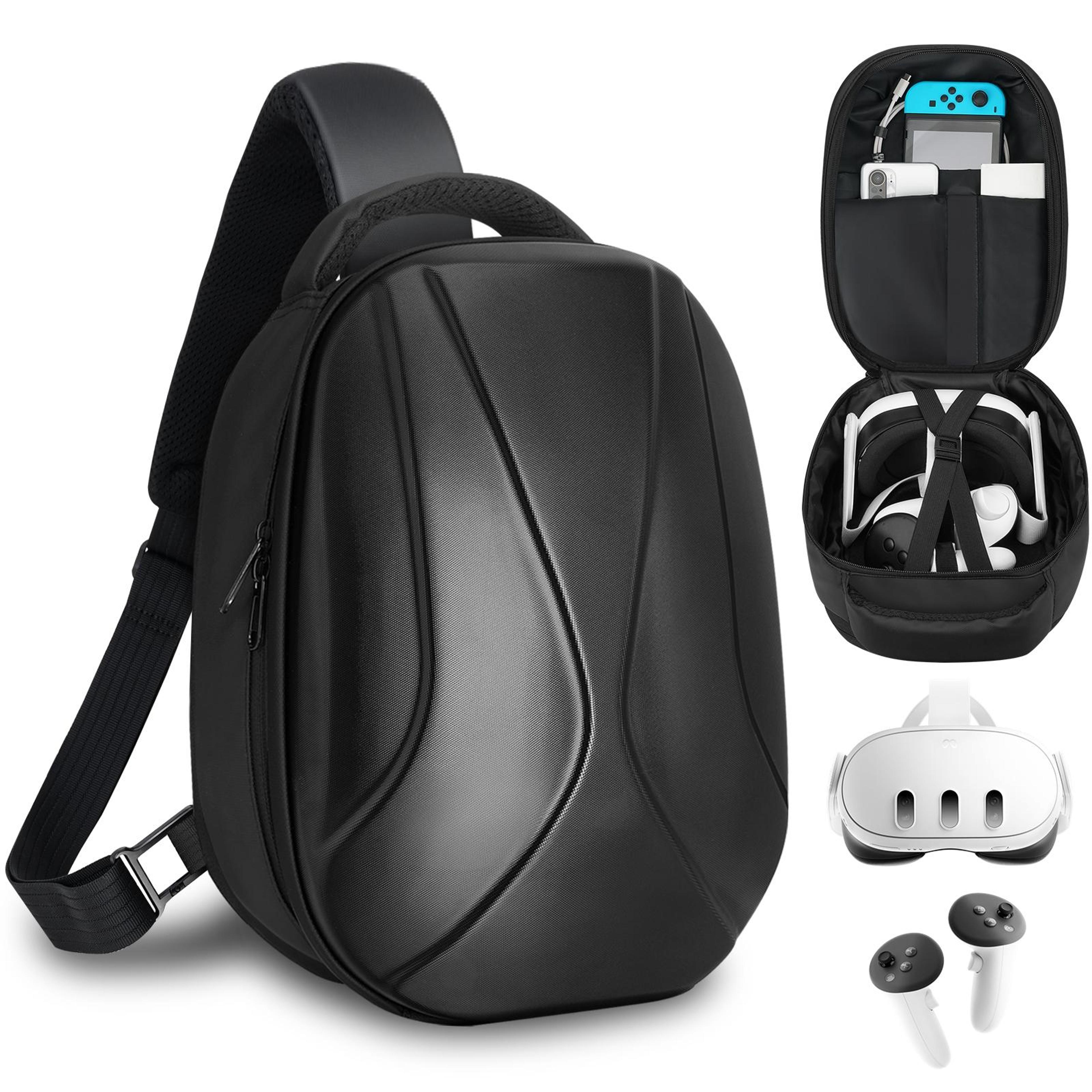 meta quest 3 hard carrying case expandable vr travel backpack