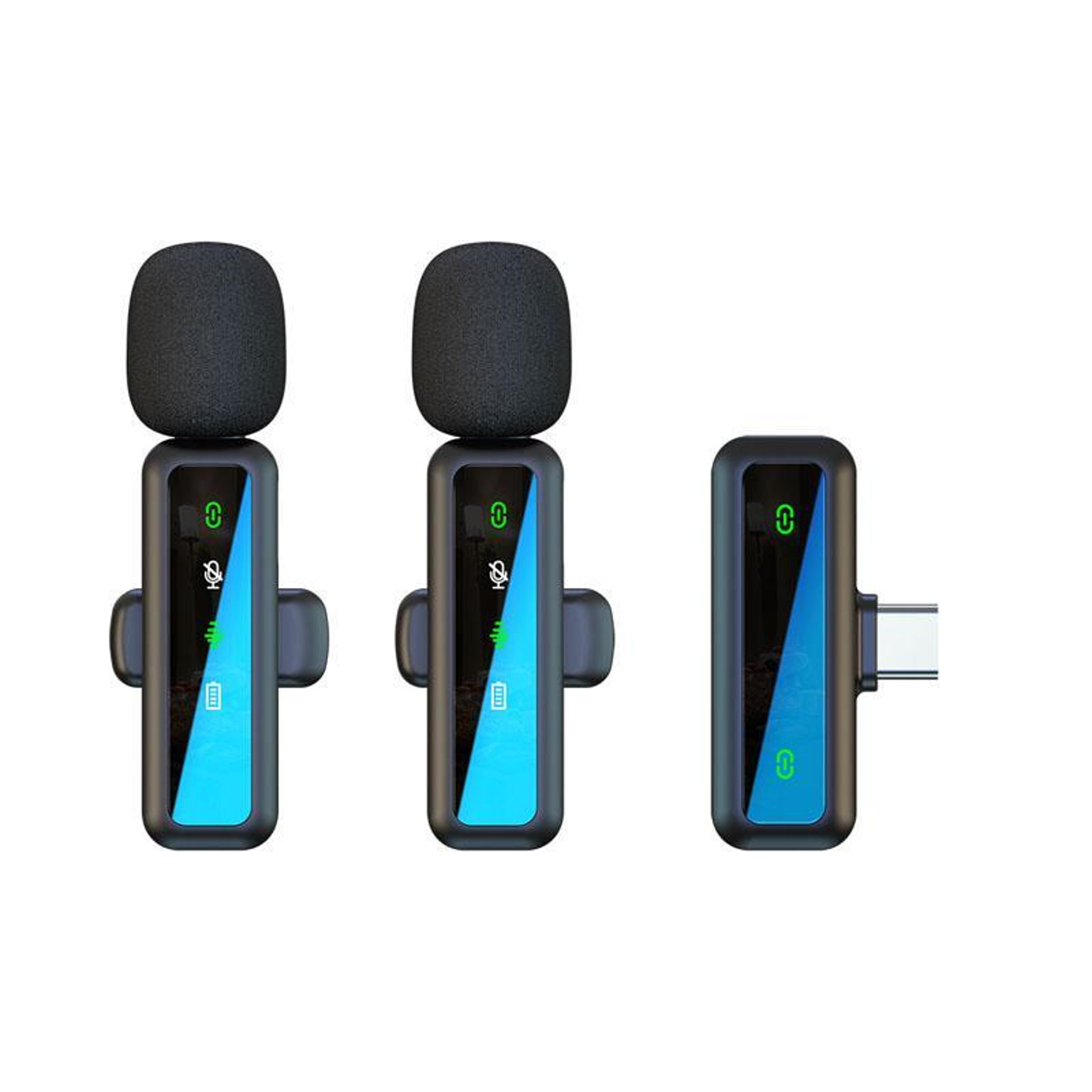 h63 wireless lavalier microphone with noise cancellation for video recording and live streaming