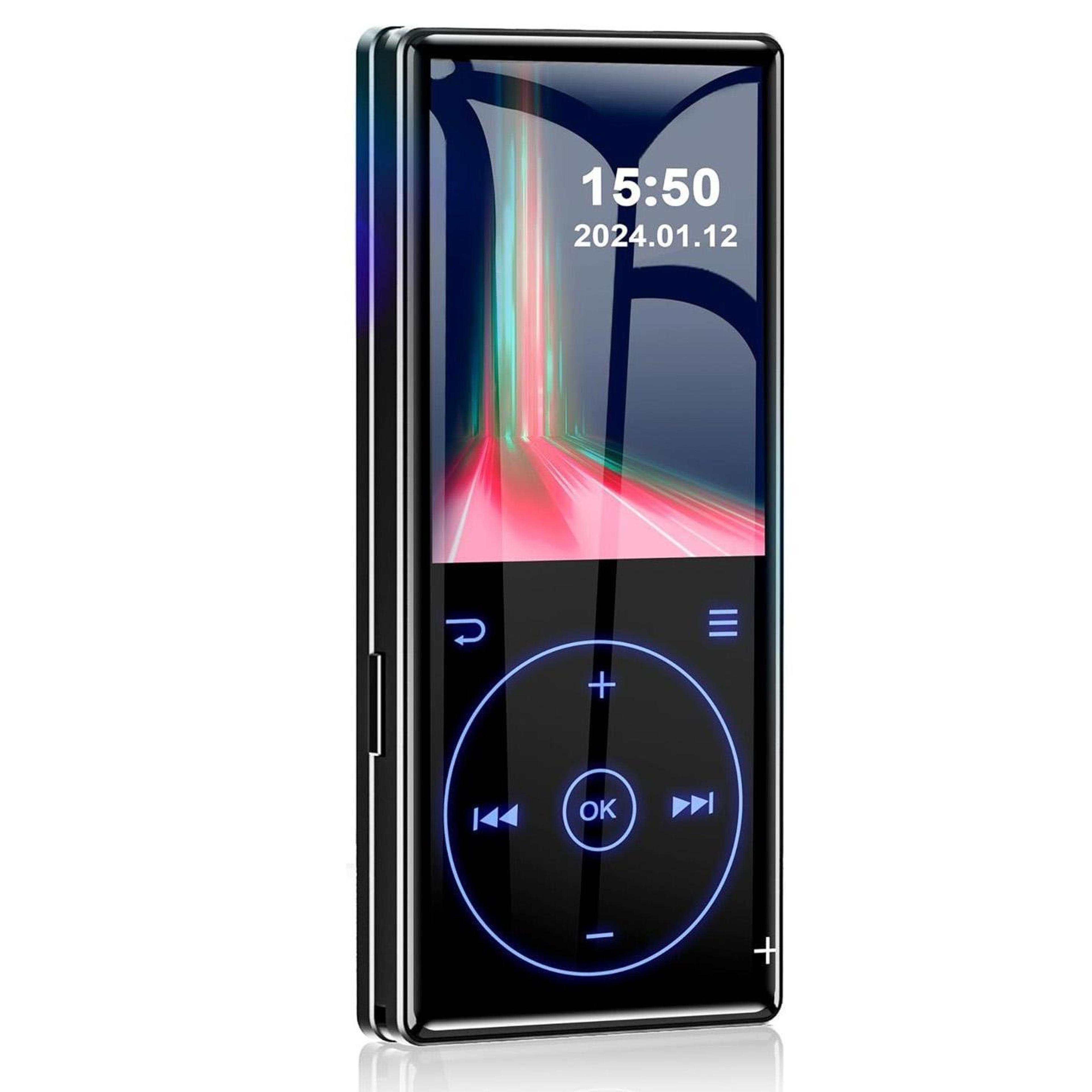 bluetooth 5.0 mp3 player with 2.4 inch touchscreen, speaker and 30 hour battery