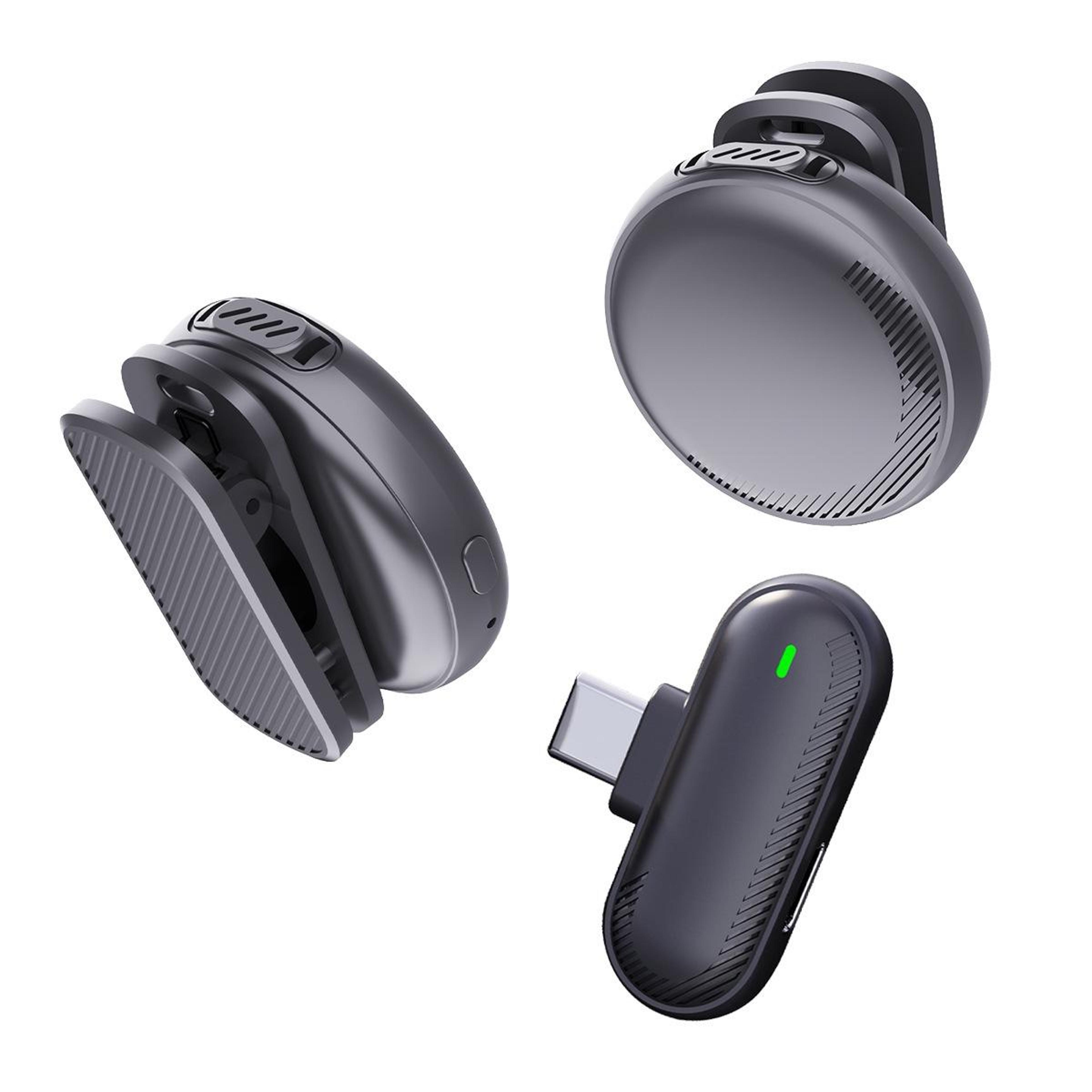 dual receiver wireless lavalier microphone with noise reduction for content creation