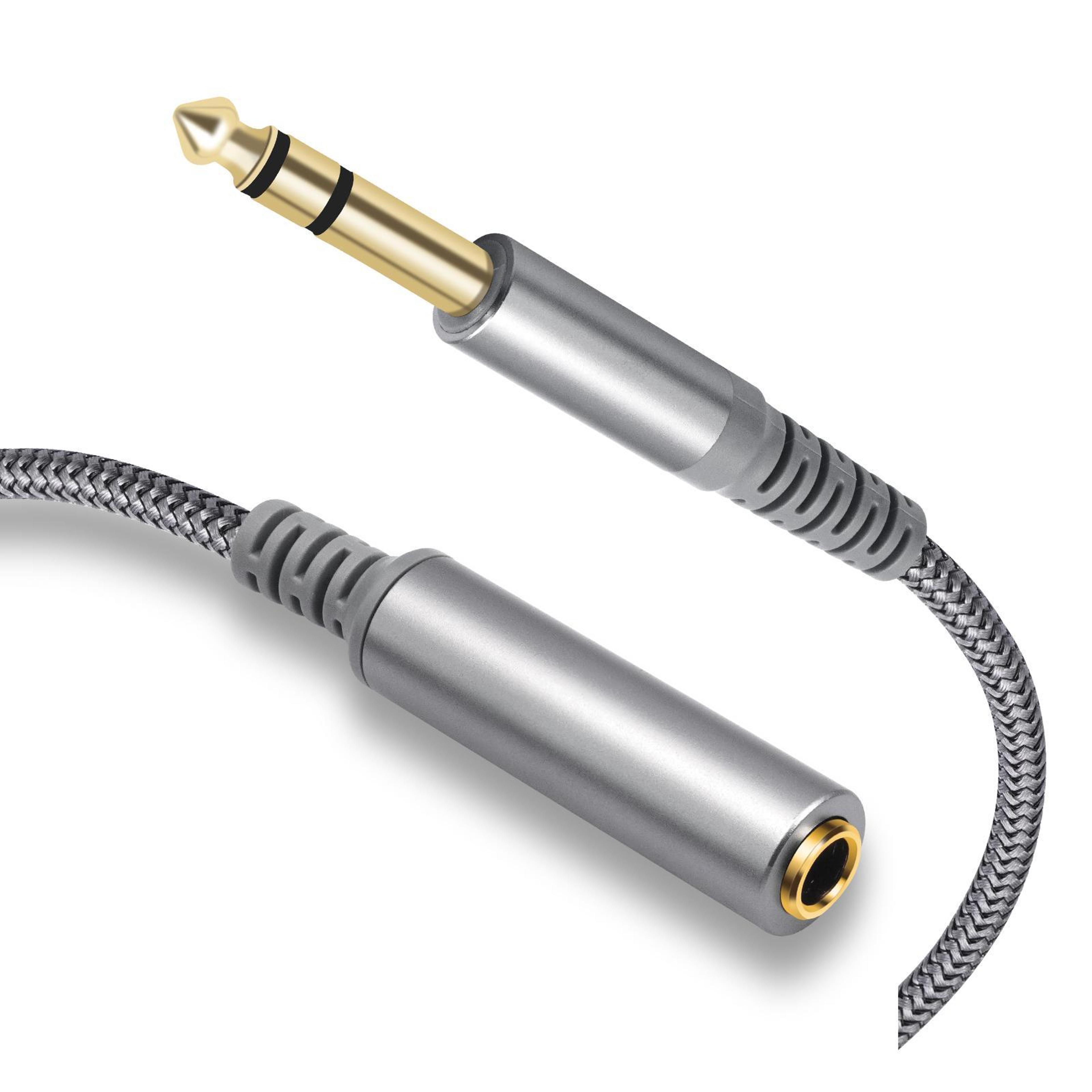 6.35mm trs stereo extension cable for headphones, guitars and pro audio
