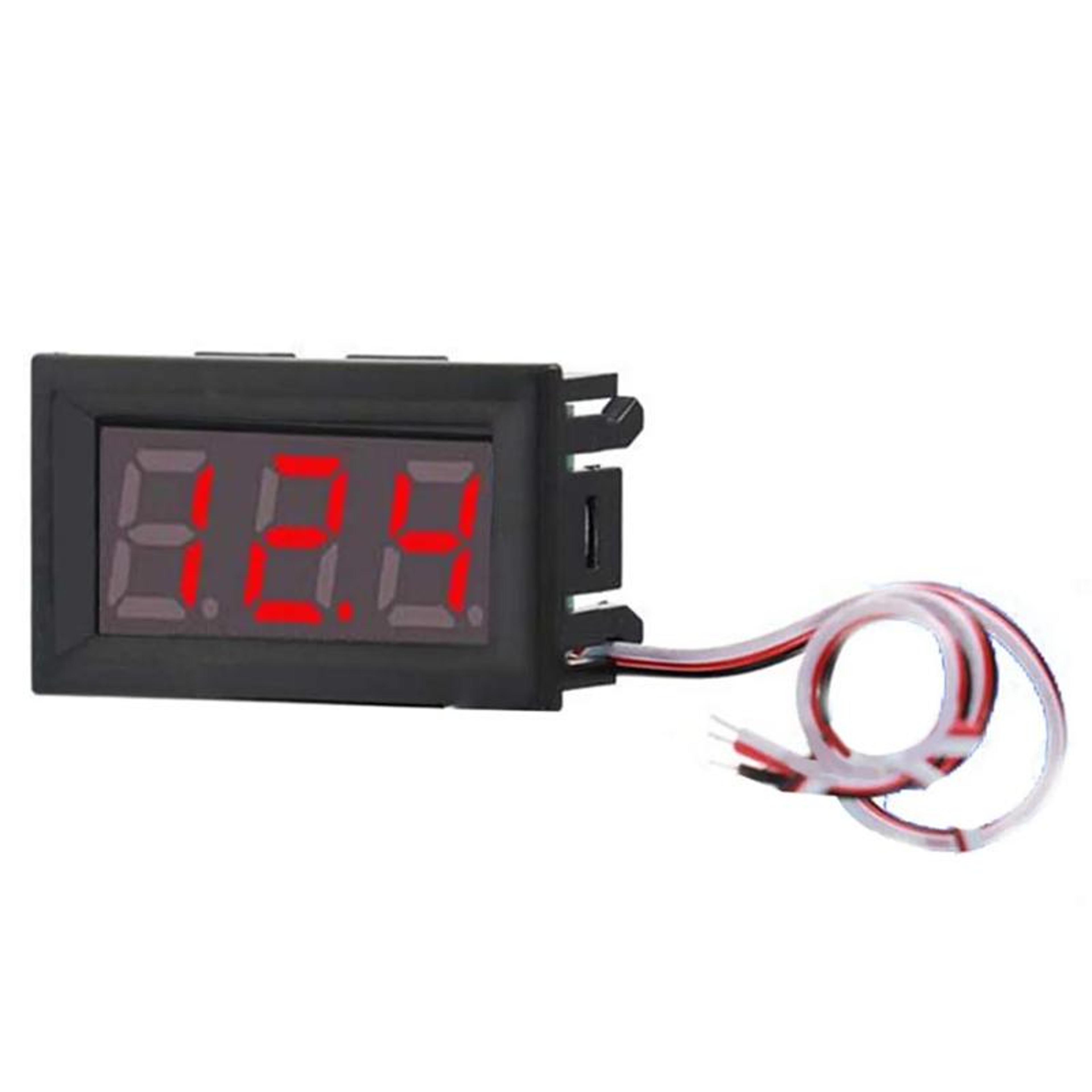 dc digital voltmeter 3 wire led panel meter with reverse polarity protection