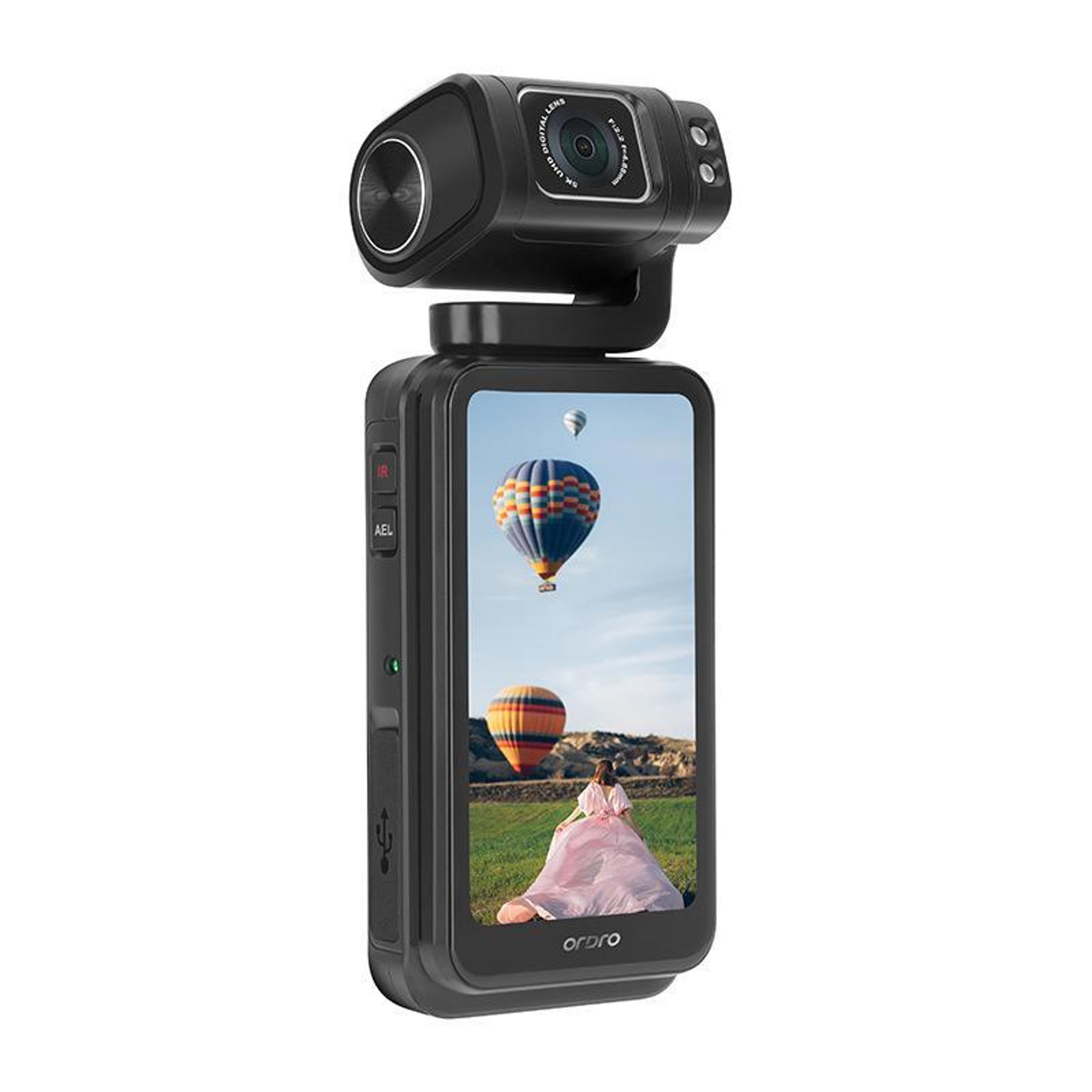 vlogging camera with 3.5-inch rotating screen, wifi and night vision