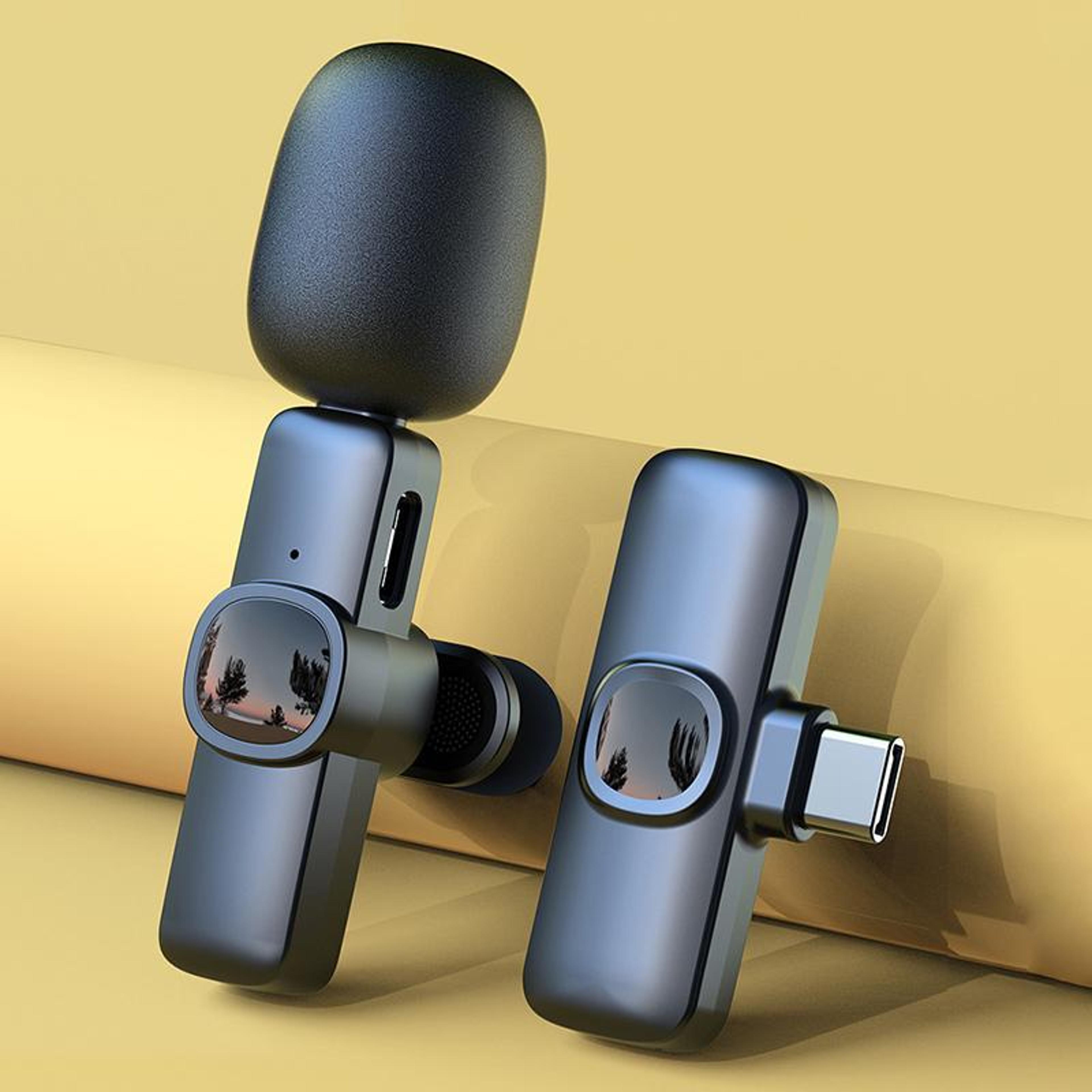 wireless lavalier microphone with noise reduction and type-c receiver