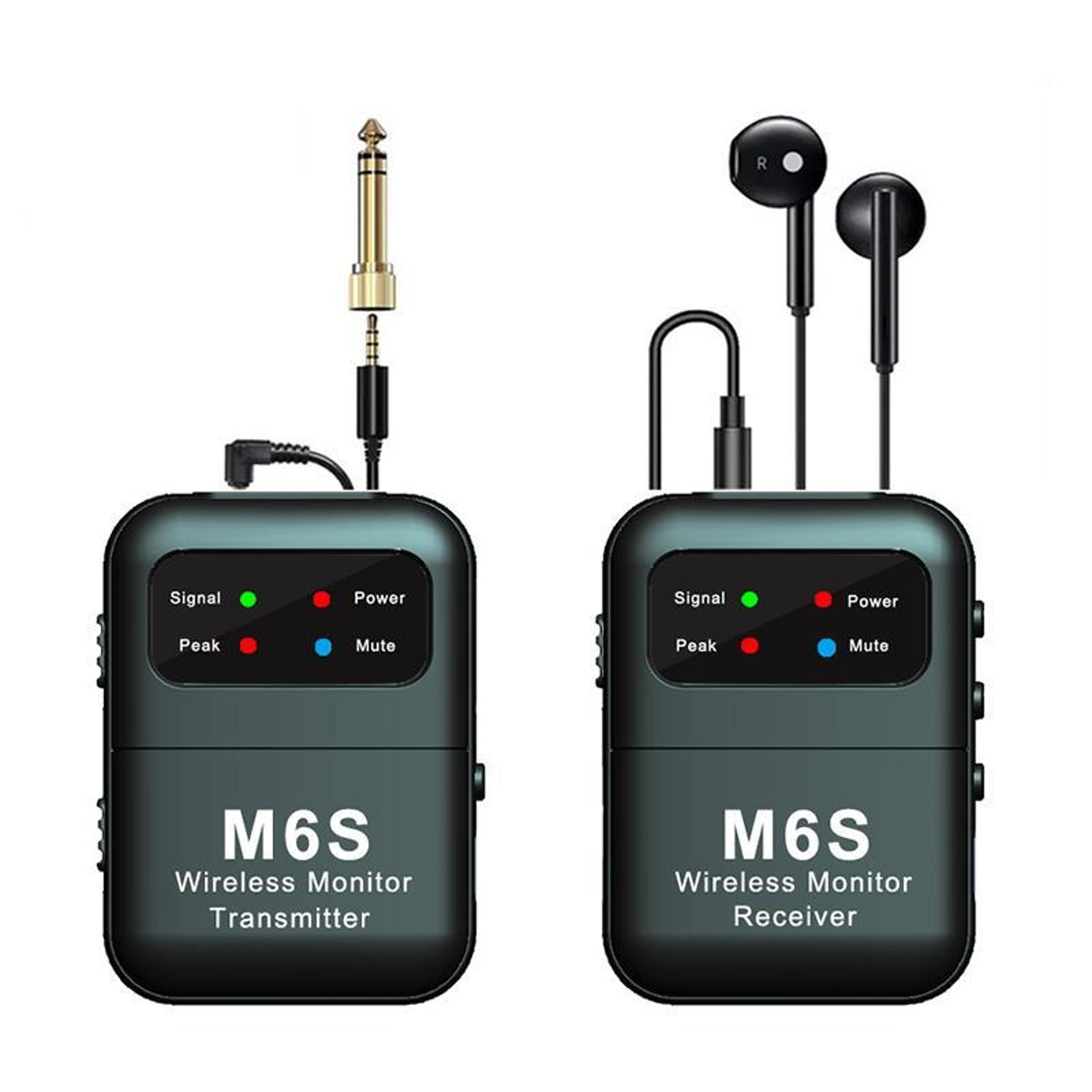 wireless in-ear monitor system with 2.4ghz stereo transmitter and receiver