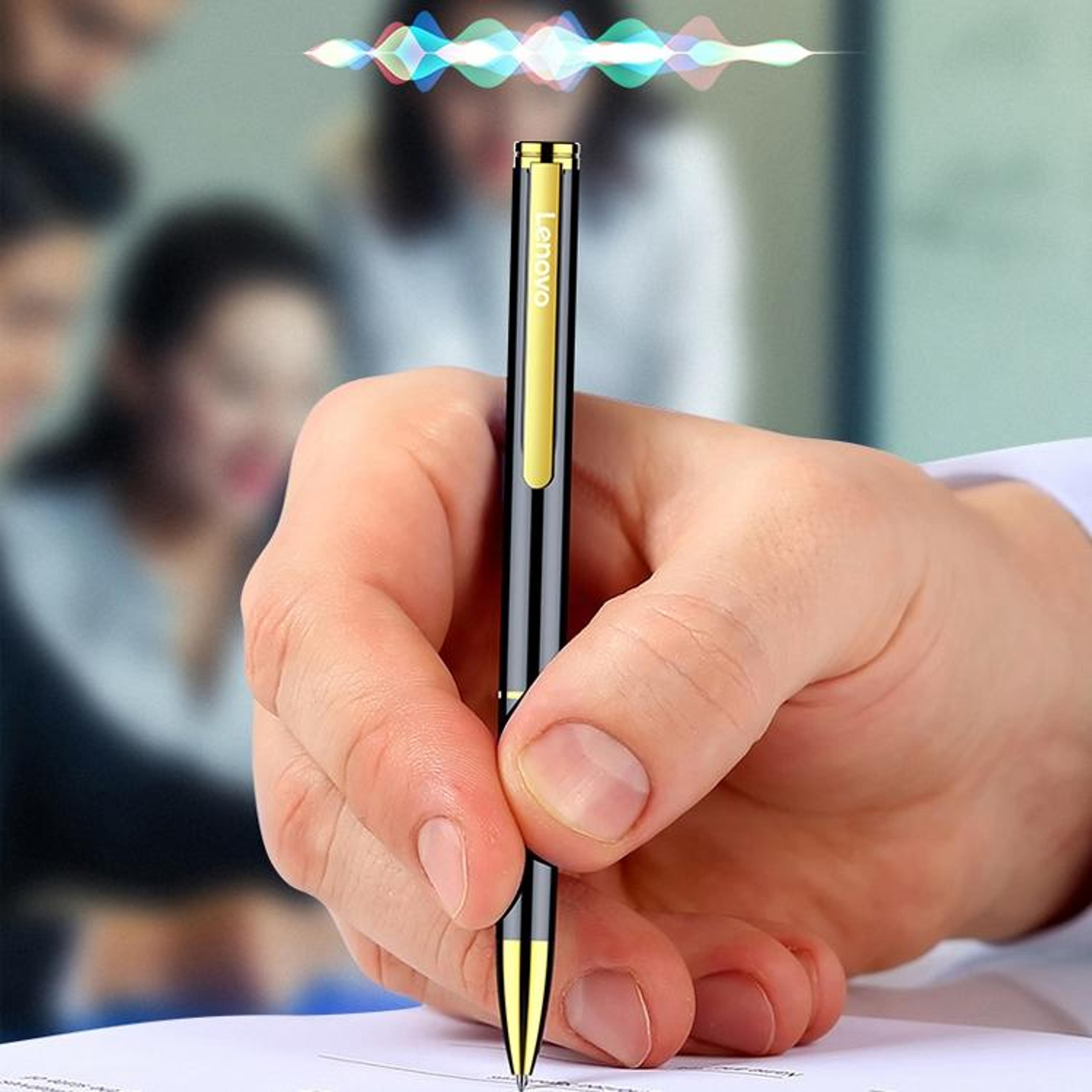 lenovo voice recorder pen with voice activation and noise reduction