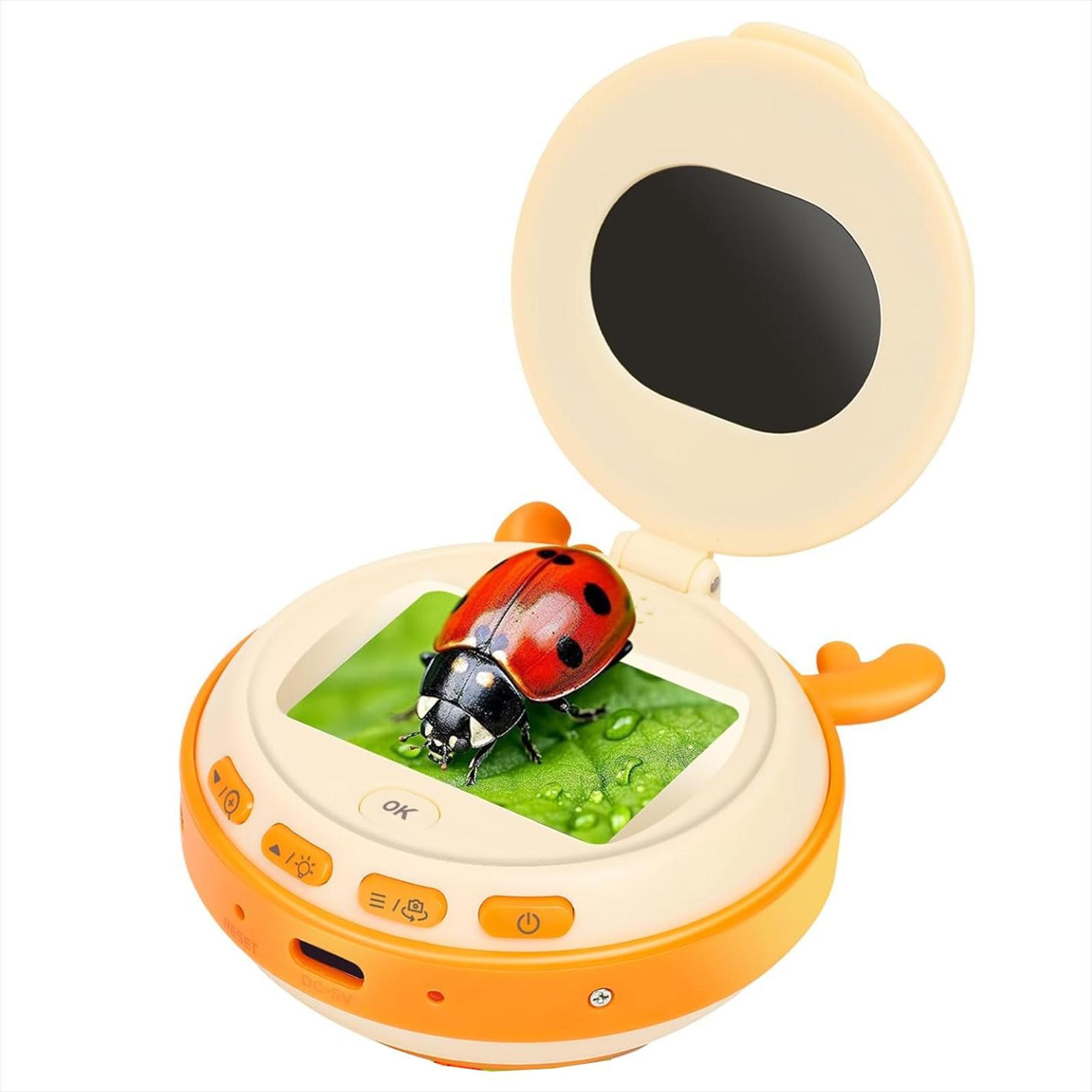 kids digital microscope with 2 inch ips screen and 7 led lights