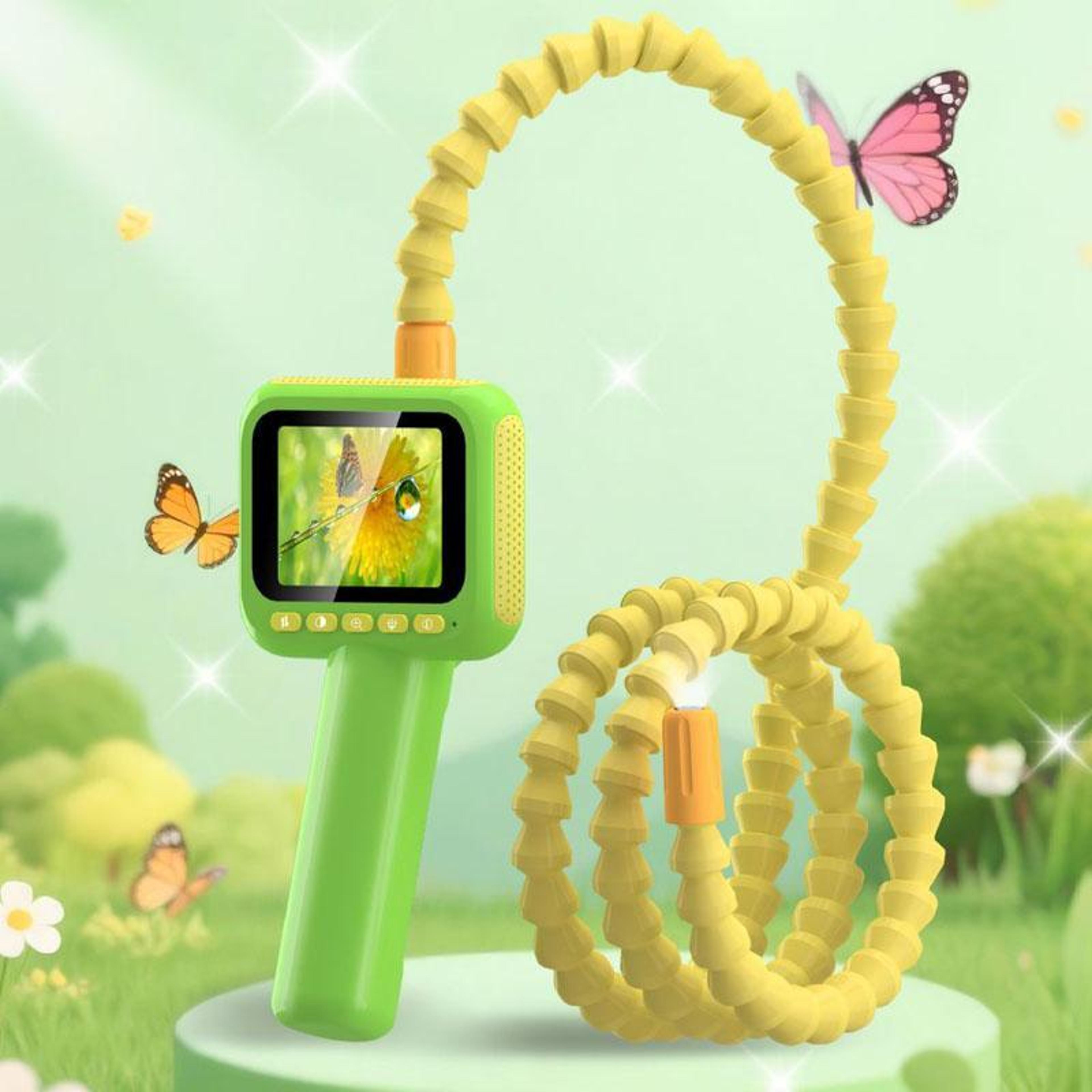 es08 kids endoscope camera with 2.8 inch screen and ip67 waterproof probe