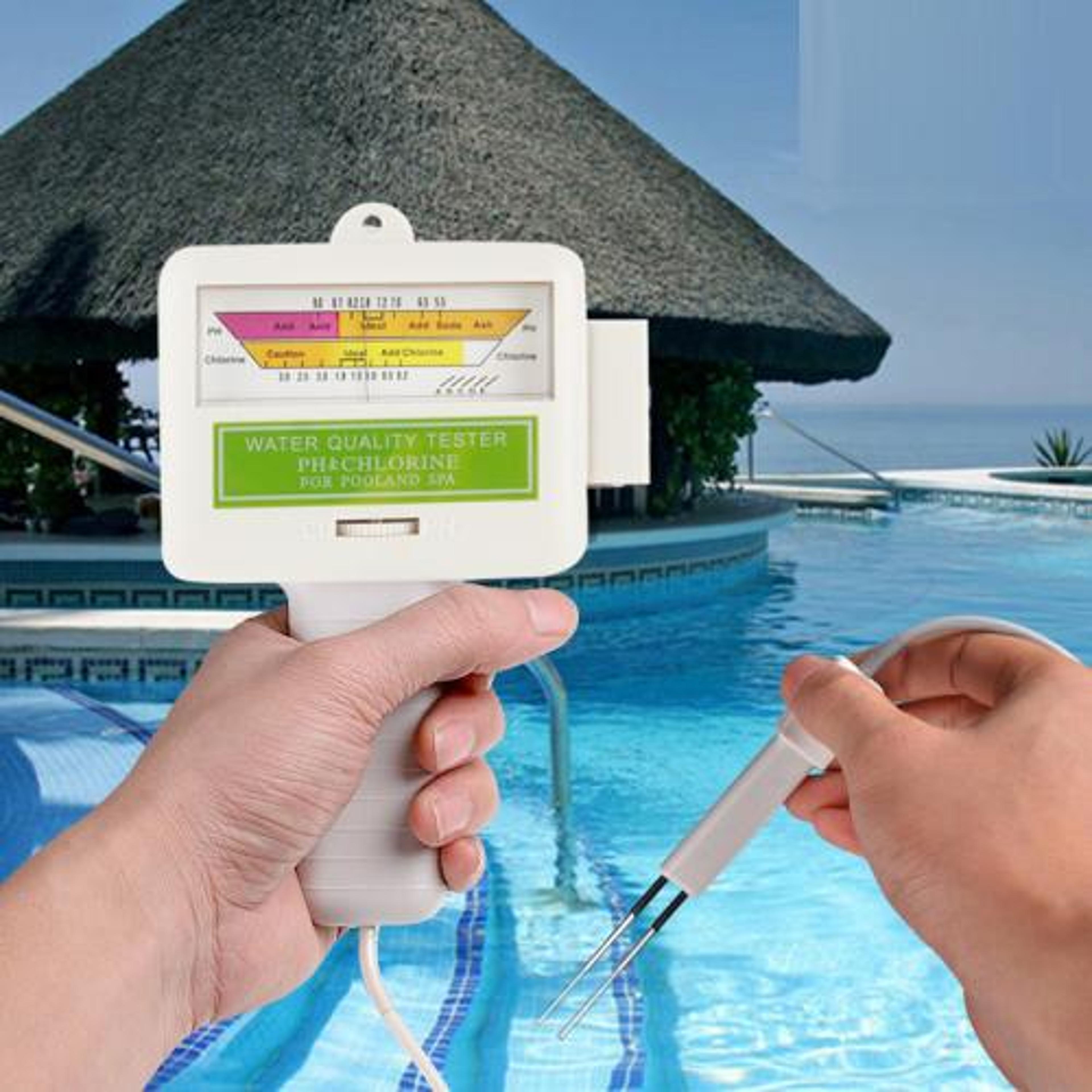 pool water tester for ph and chlorine with 1.2m probe cable