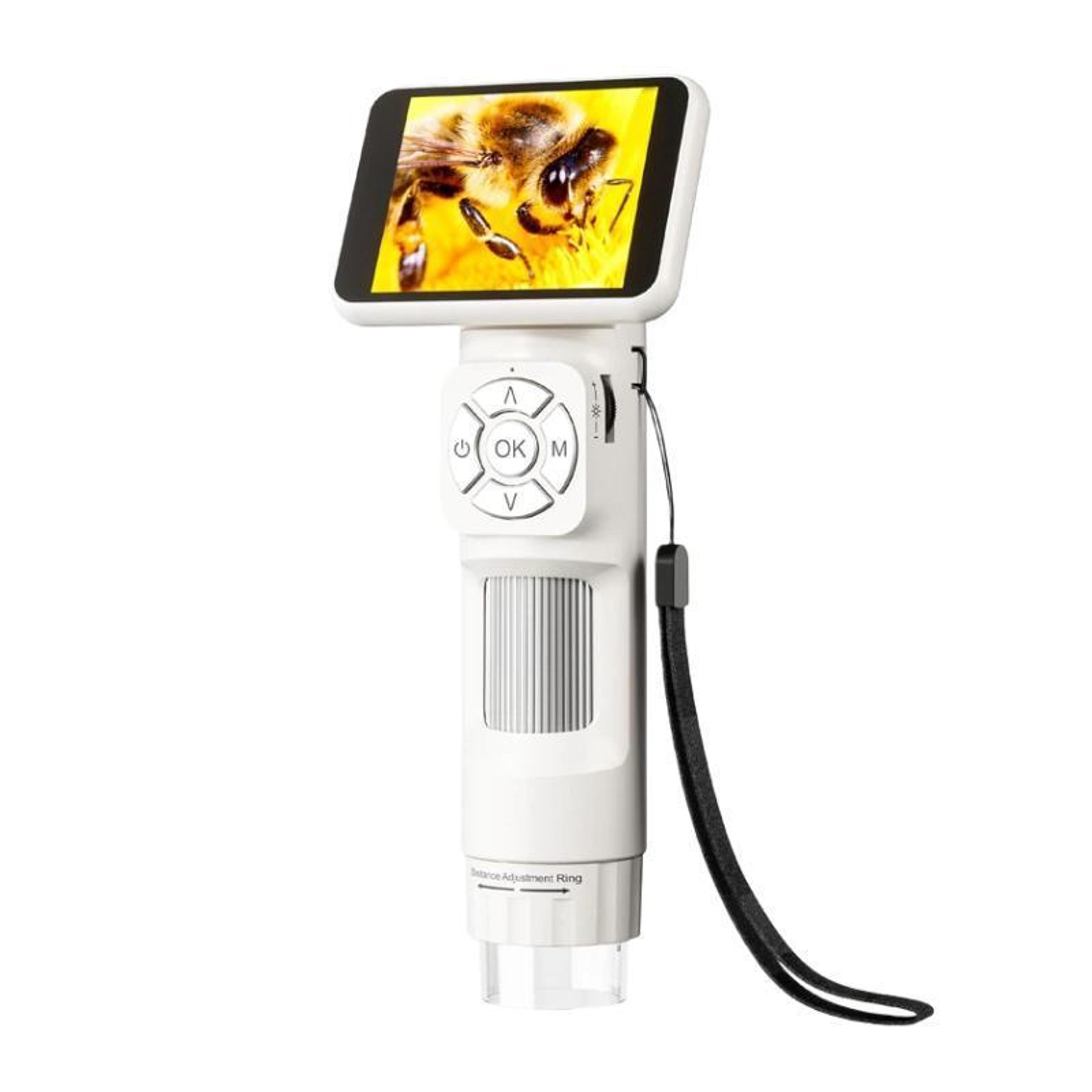 portable digital microscope for kids with 2.8-inch screen, 300x magnification and led light