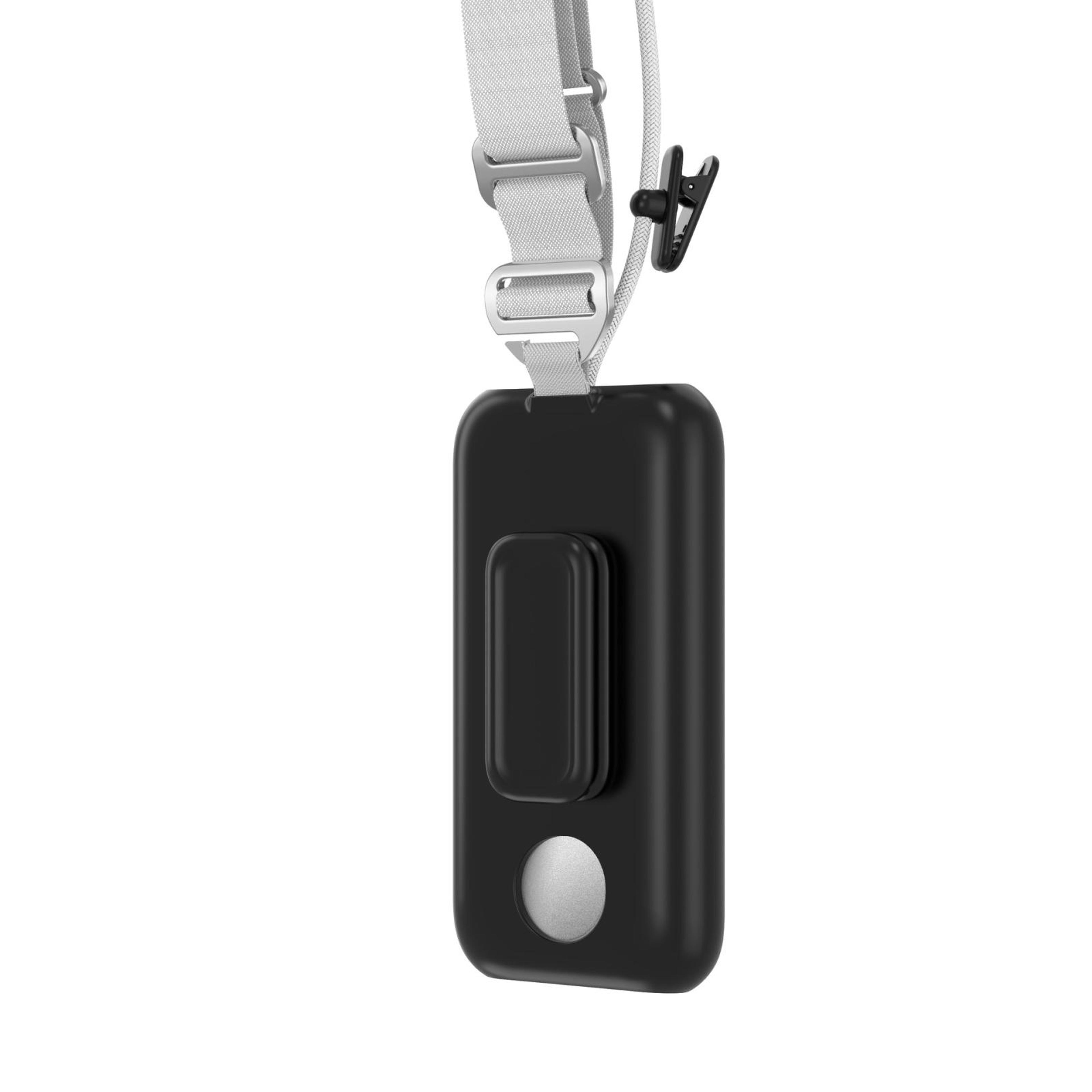 apple vision pro battery holder with protective pc case, belt clip and shoulder strap