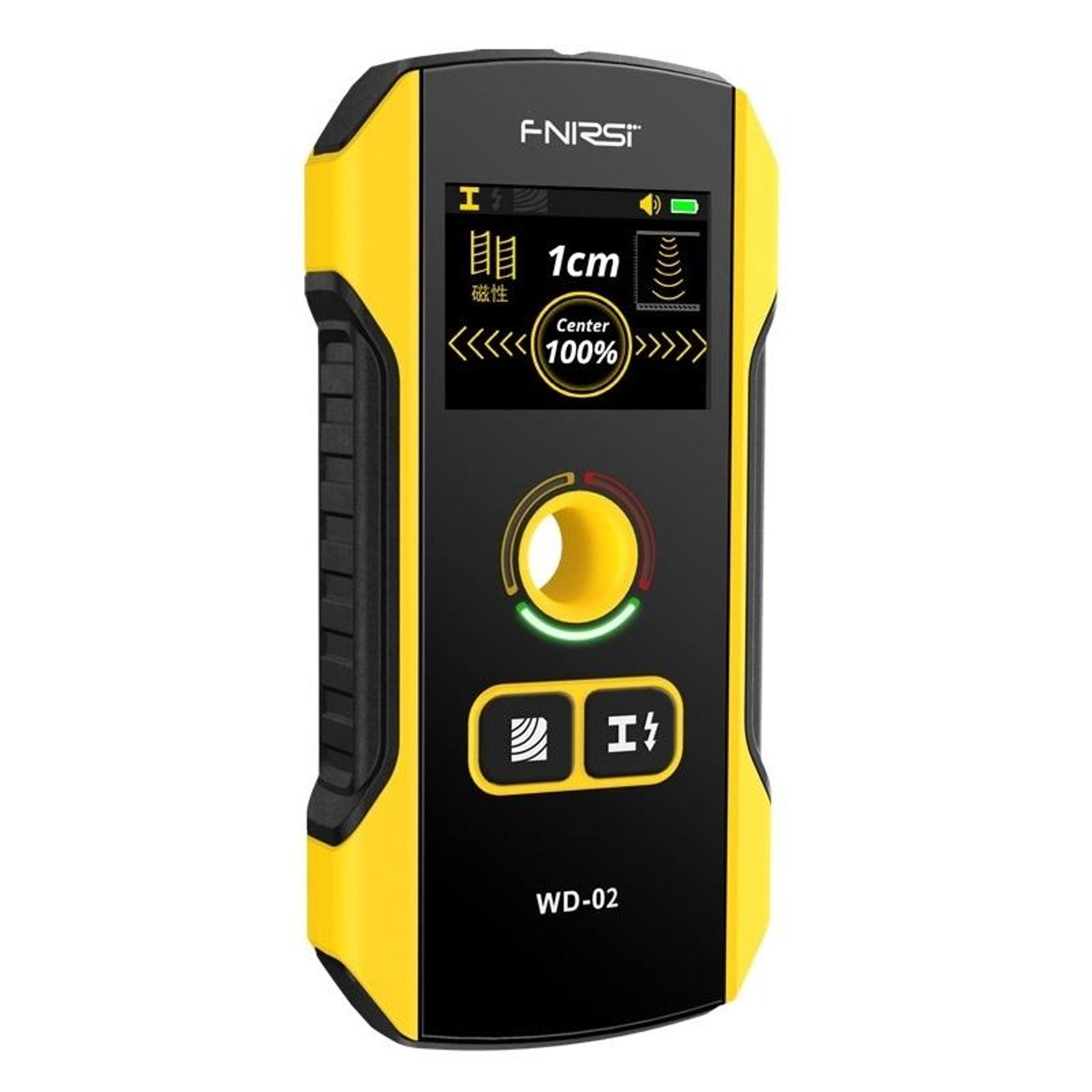 wall scanner and stud finder with live wire and rebar detection