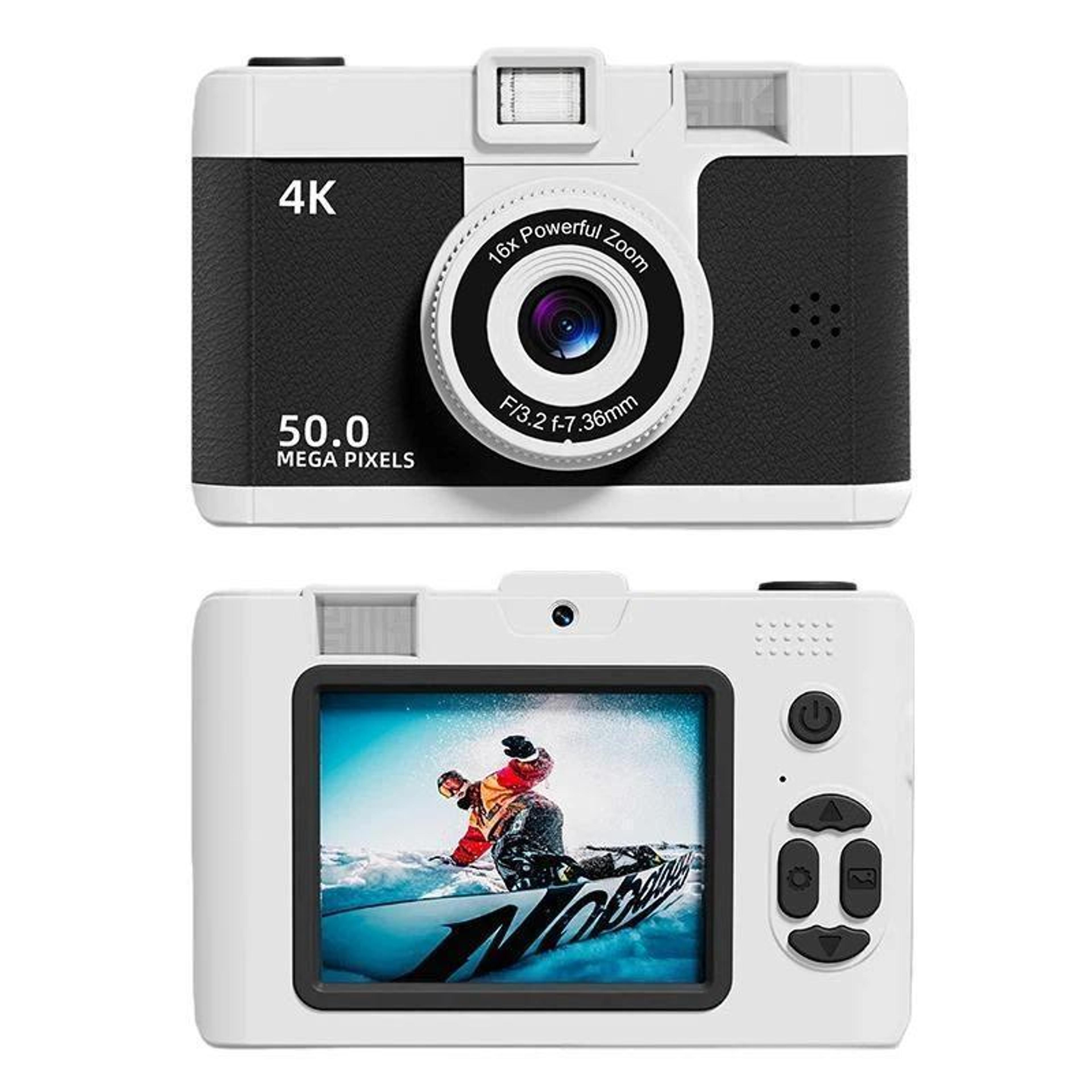 wifi digital camera with dual cameras, 2.4 inch ips screen and 16x zoom