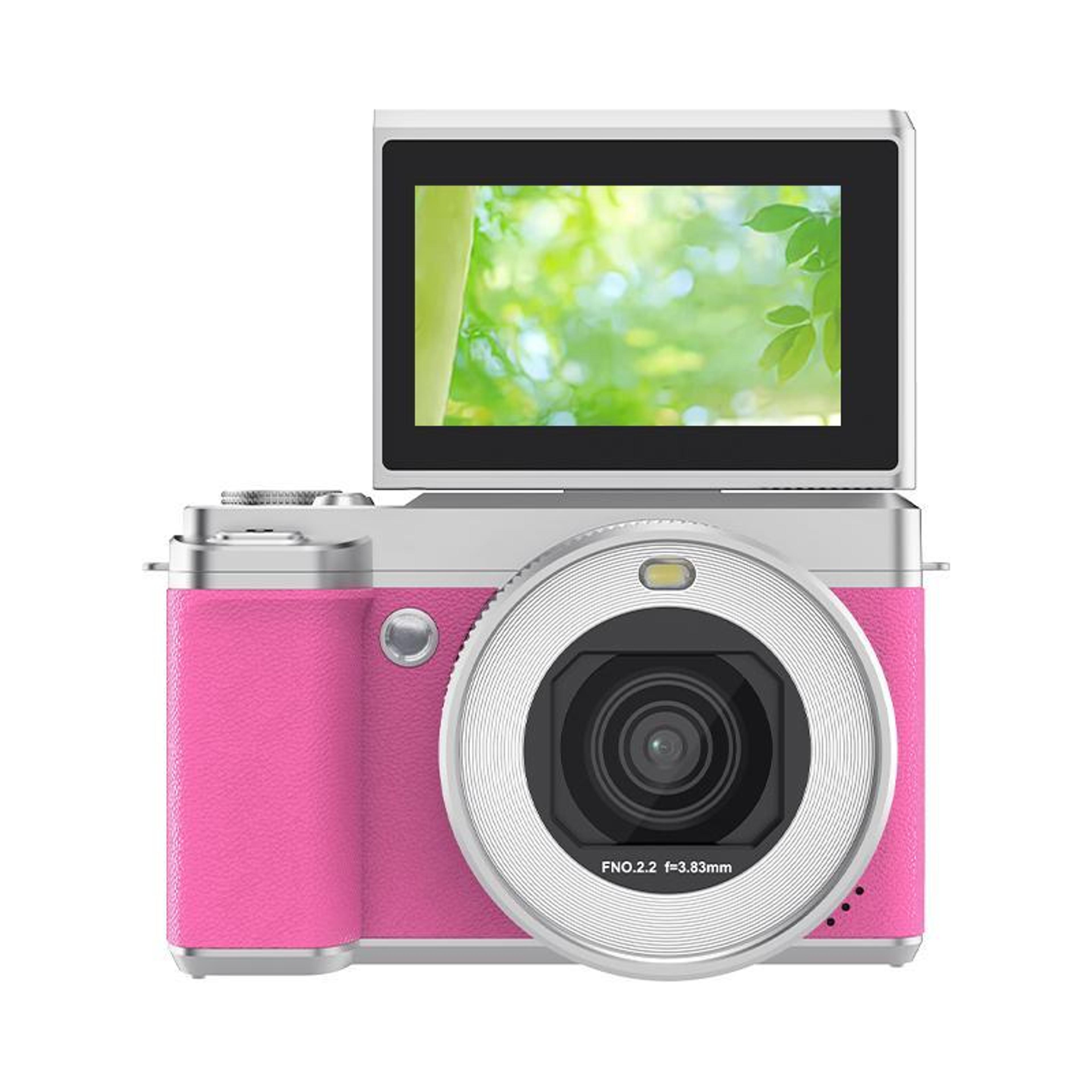 vlogging camera with 80mp photos, dual lens flip screen