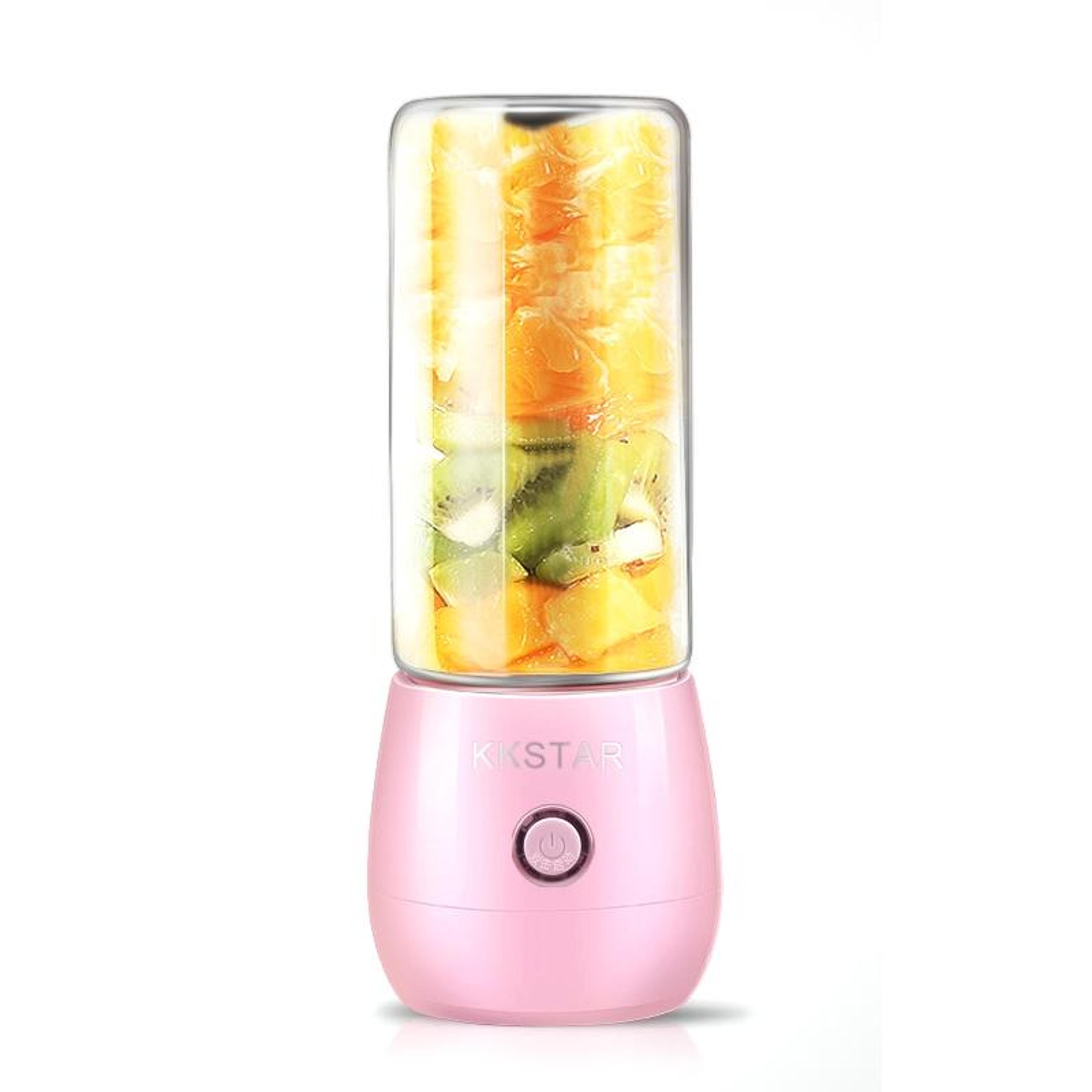 portable usb rechargeable juicer blender with 400ml cup and stainless steel blades