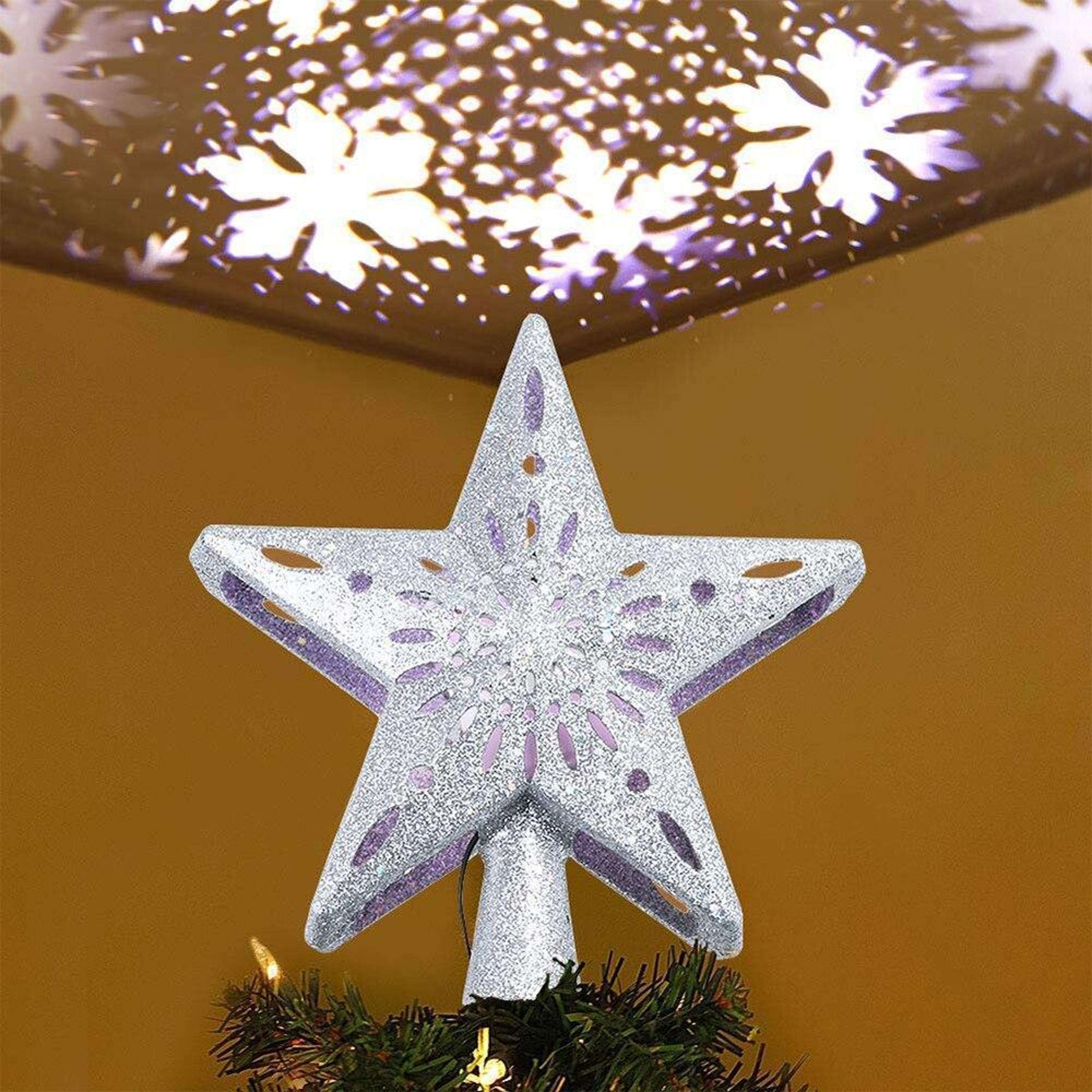 christmas tree topper projector