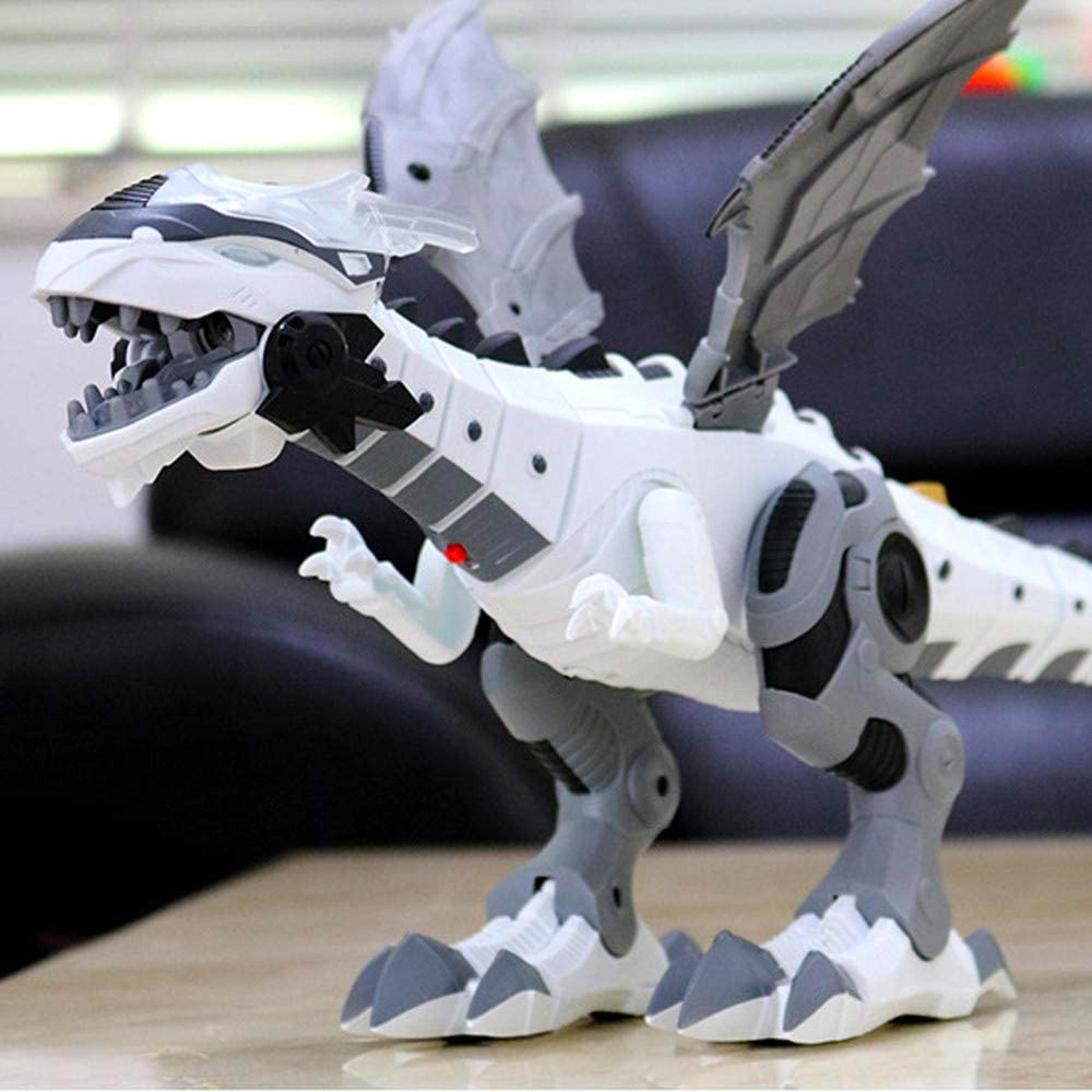 fire breathing roaring dragon toy - interactive walking dinosaur