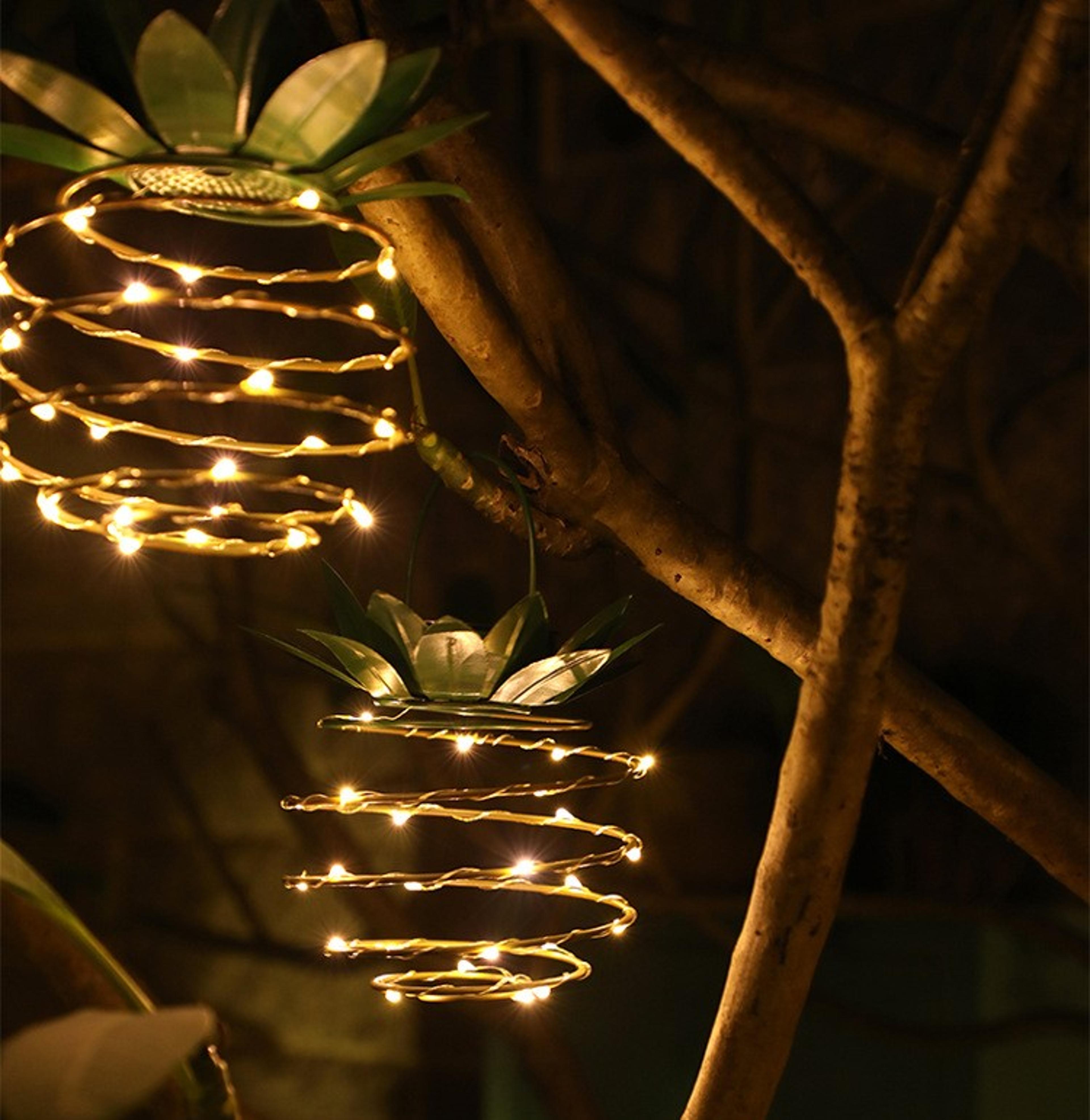 solar pineapple lantern