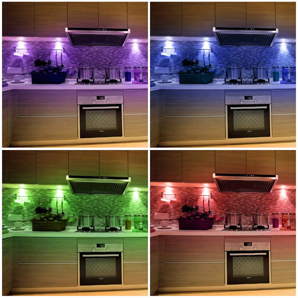 13 Color Self-Adhesive LED Push Lights With Remote 4