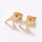 Small Lightning Bolt Stud Earrings gold