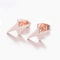Small Lightning Bolt Stud Earrings rose gold