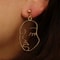 Zinc Alloy Wire Face Earrings 7