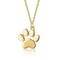 925 Sterling Silver Pet Paw Print Necklace gold