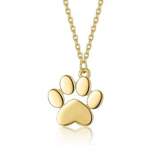 925 Sterling Silver Pet Paw Print Necklace