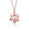 925 Sterling Silver Pet Paw Print Necklace rose gold