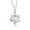 925 Sterling Silver Pet Paw Print Necklace