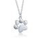 925 Sterling Silver Pet Paw Print Necklace silver