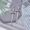 Cool Zinc Alloy Sword Earrings silver