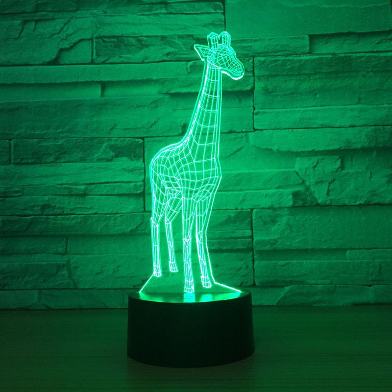 3D Illusion LED Giraffe Lamp For Living Room, Nursery, Office & Bedroom 2