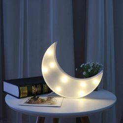 3D LED Crescent Moon Light Lamp