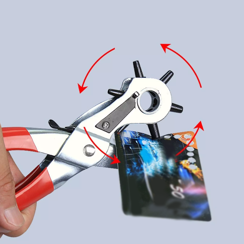 6 Diameter Revolving Leather Hole Punch Plier Tool5