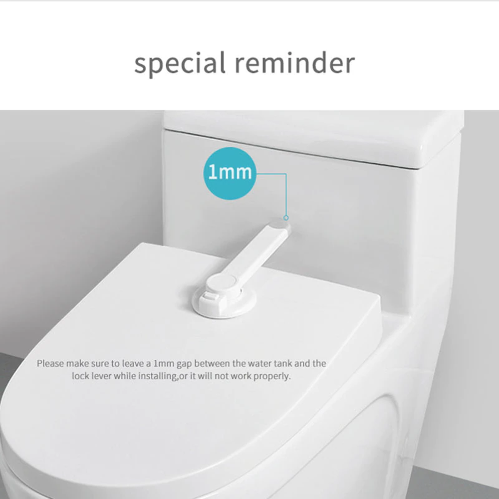 ABS + TPE Toilet Seat Lock For Inquisitive Toddlers 2