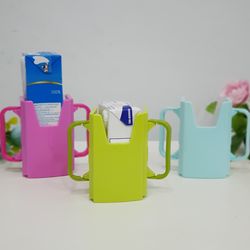 adjustable no squeeze juice box holder