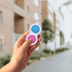 anti-stress fidget bubble popper keychain
