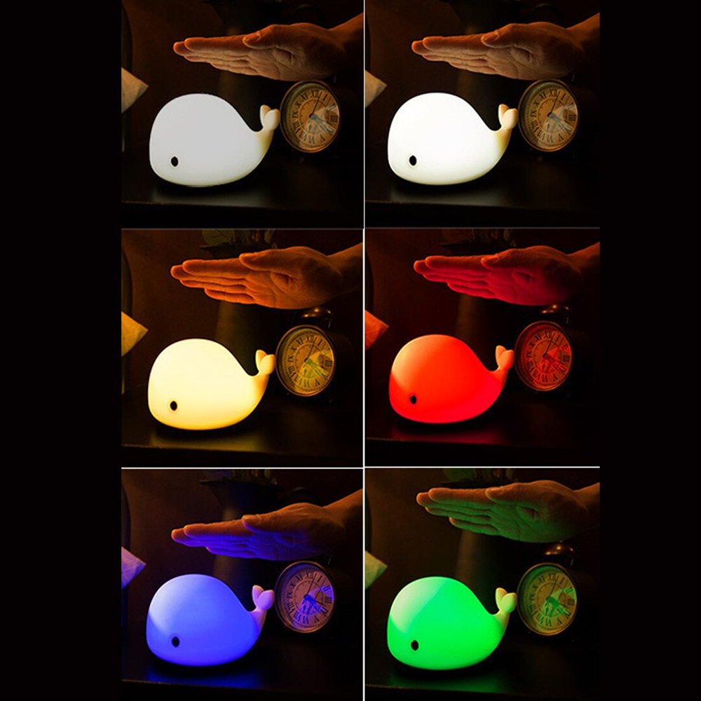 Baby Whale Silicone Night Light 2