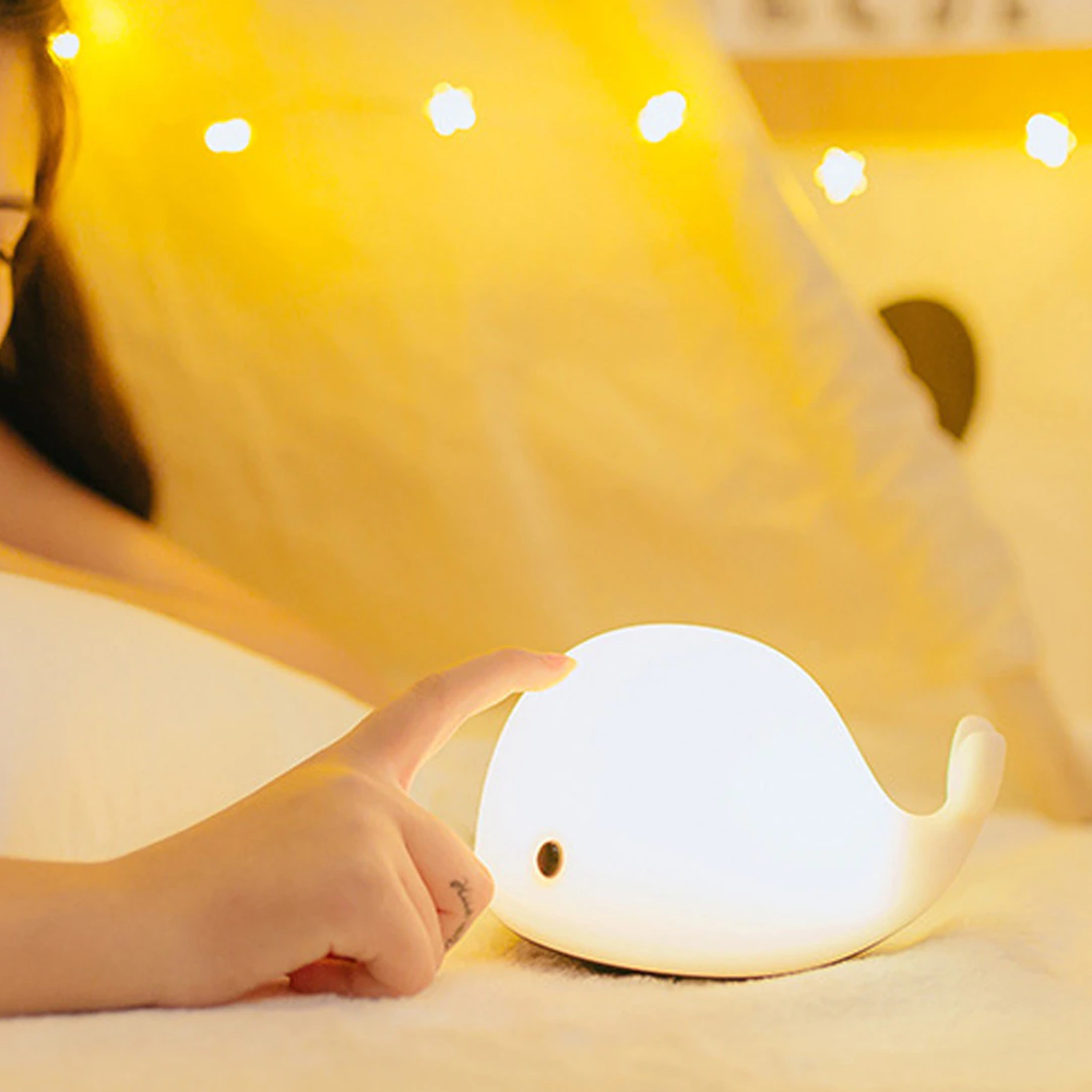 Baby Whale Silicone Night Light 1