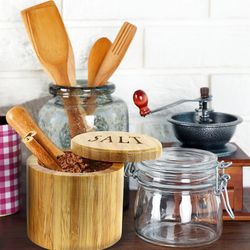 bamboo salt storage box