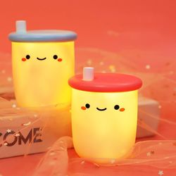 Boba Light Bulb Cup for Kids Room & Home Decoration