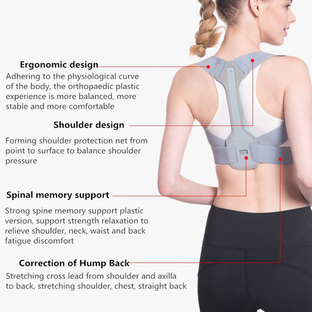 Back pain relief brace for desk workers