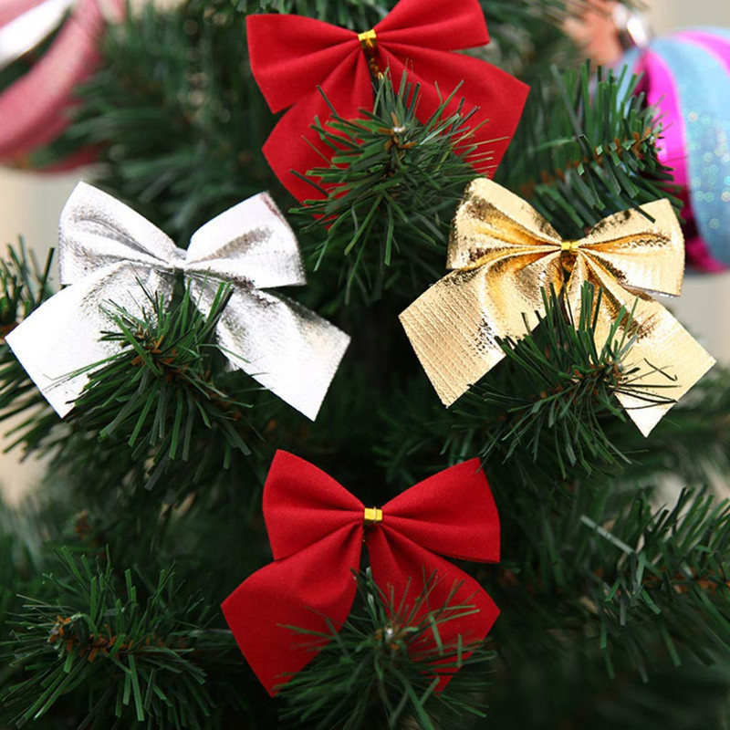 Cute Mini Christmas Bows For Tree Decoration 1