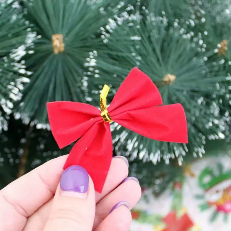 Cute Mini Christmas Bows For Tree Decoration 2