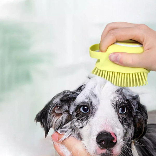 Dog shampoo brush deals