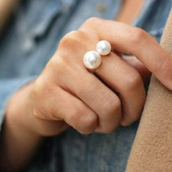 Two Pearls Double Pearl Ring for Women | Inspire Uplift